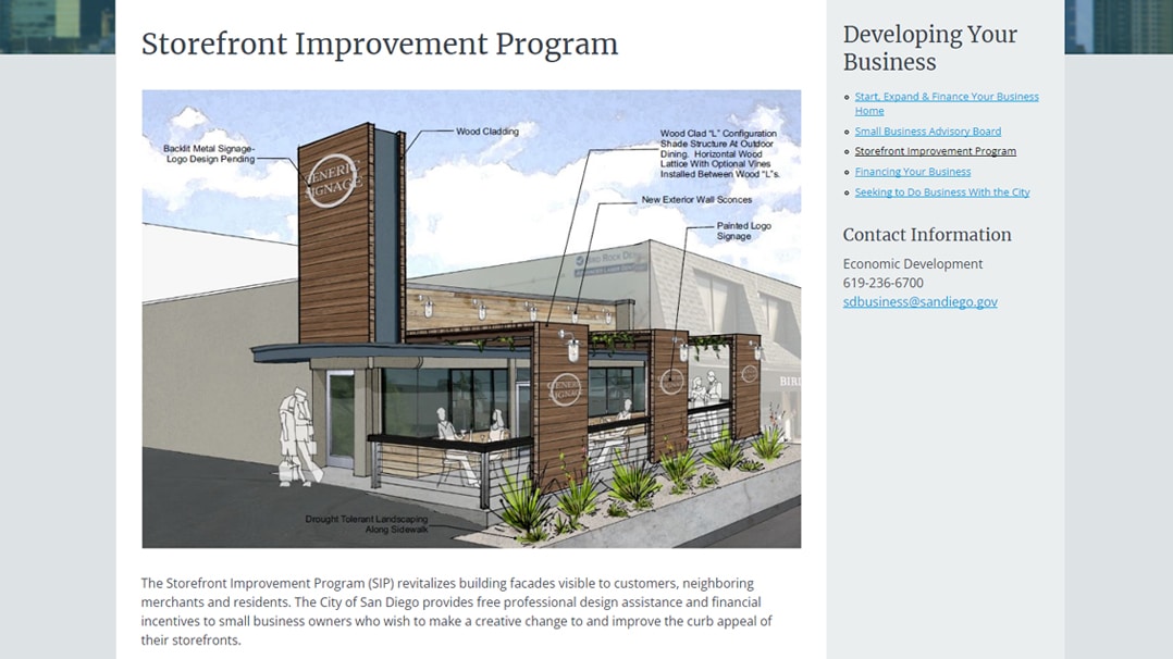 San Diego Storefront Improvement Program