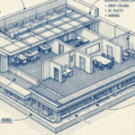 Commercial space undergoing tenant improvement construction