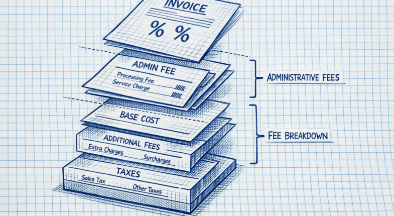 Property manager reviewing vendor maintenance cost breakdown