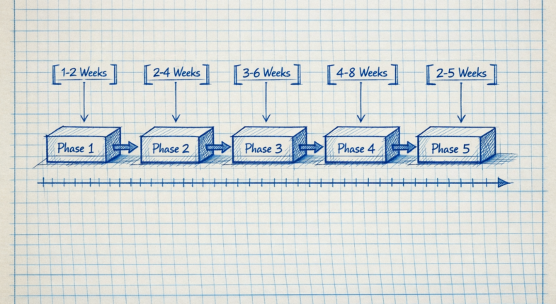 Commercial development permit timeline flowchart diagram